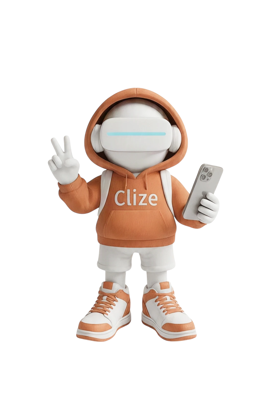 Маскот Clize с телефоном